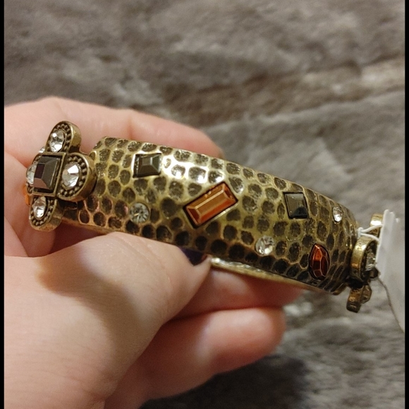 Mixed Metals Rhinestone Bracelet - Picture 6 of 6